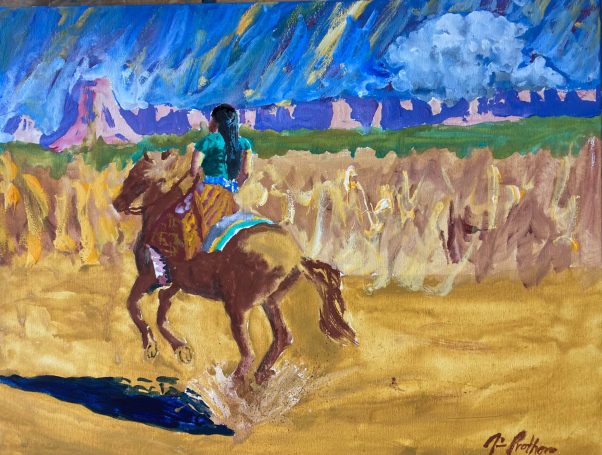 Navajo Girl Flying